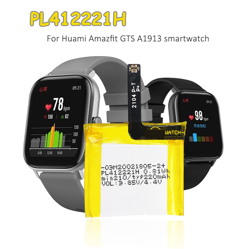 Smartwatch A1914 - Batterie PL412221H 220mAh 3.85V, batteries Li-ion