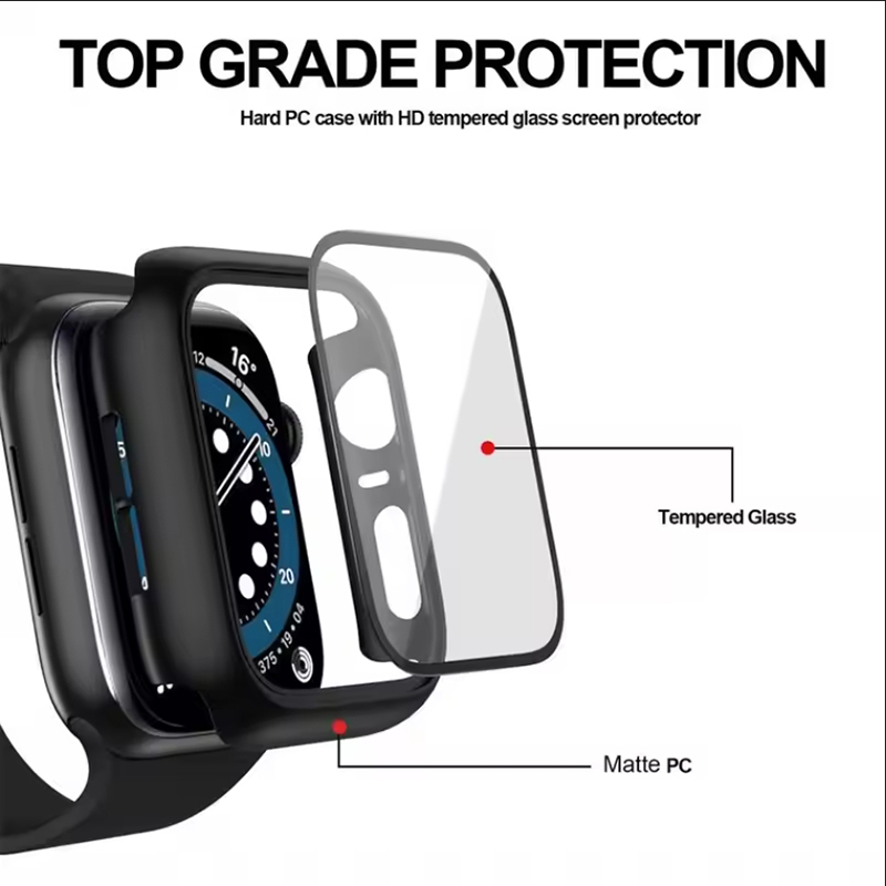 Verre trempé + coque pour Appl - Watch Case Bumper avis et prix