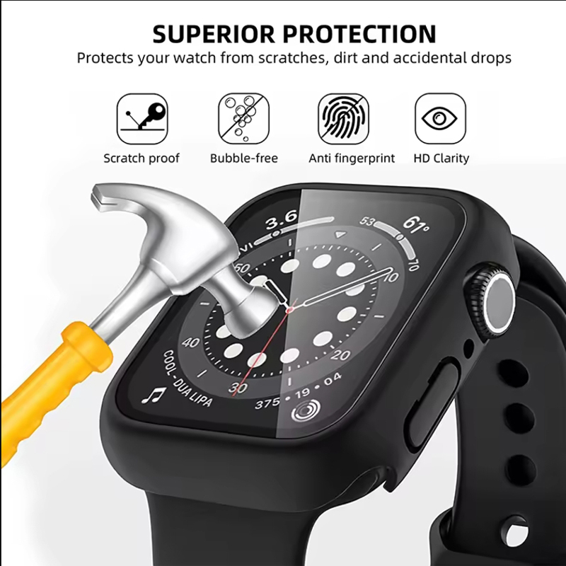 Verre trempé + coque pour Appl - Watch Case Bumper avis et prix