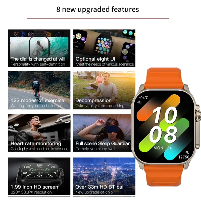 Montre connectée T900 Ultra 2  - Smartwatch X12 avis et prix