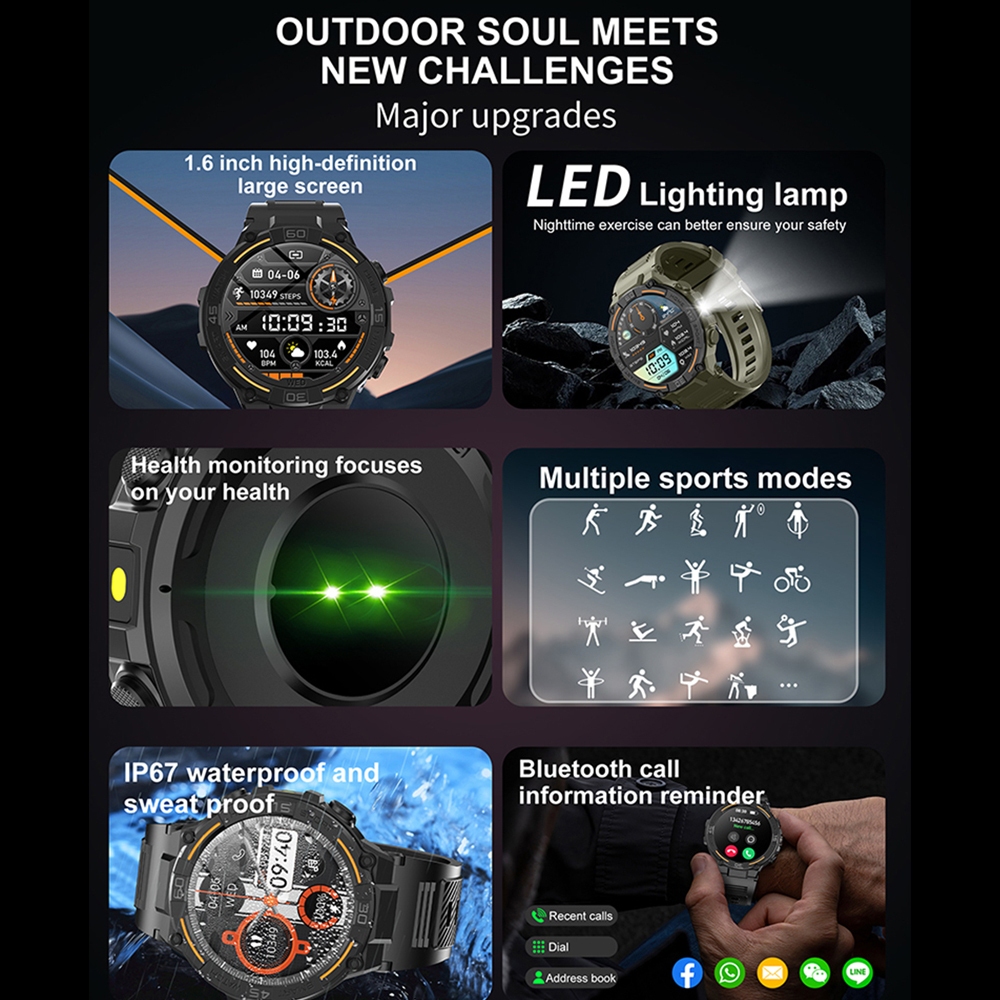 Montre connectée militaire rob - Smartwatch Face avis et prix